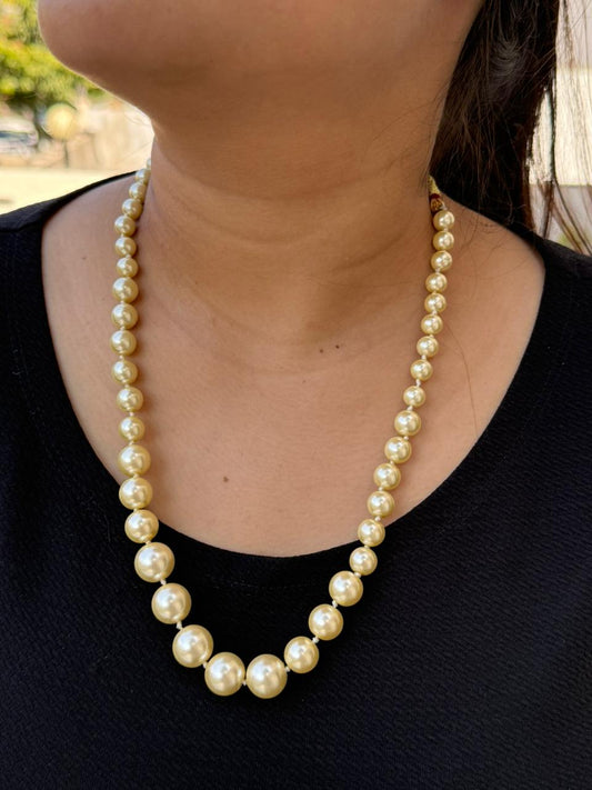 fresh watar peral golden single layar mala for woman