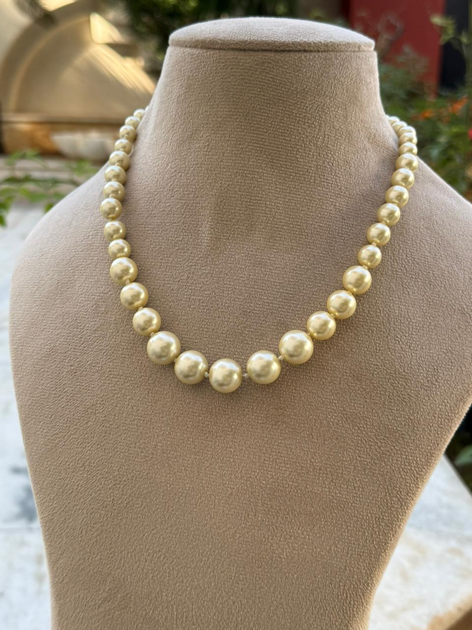 fresh watar peral golden single layar mala for woman