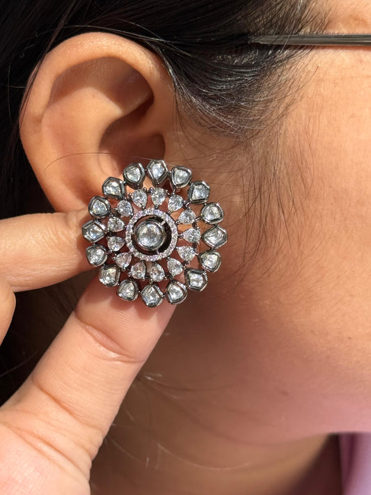 Round CZ Studs for woman