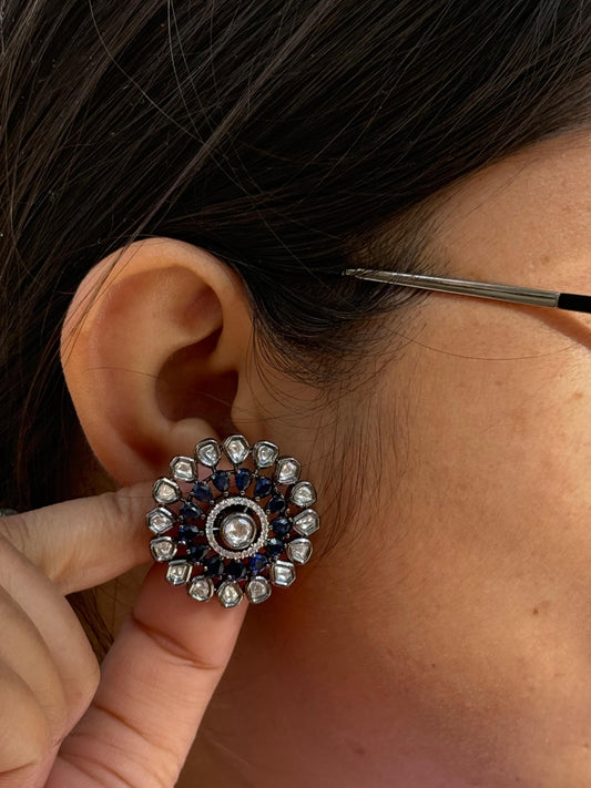 Round CZ Studs for woman