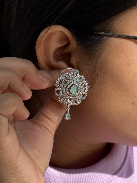CZ With Kemp Stone Studs for woman