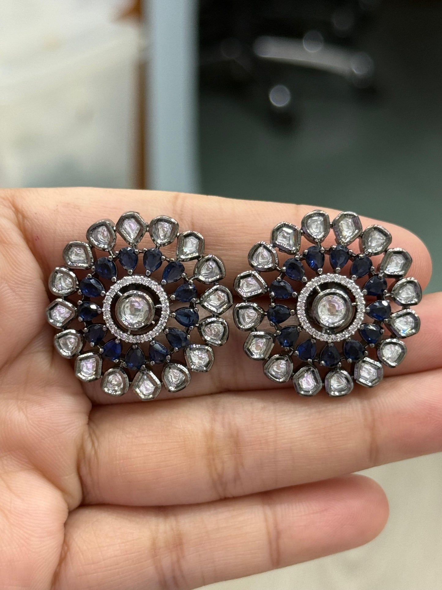 Round CZ Studs for woman