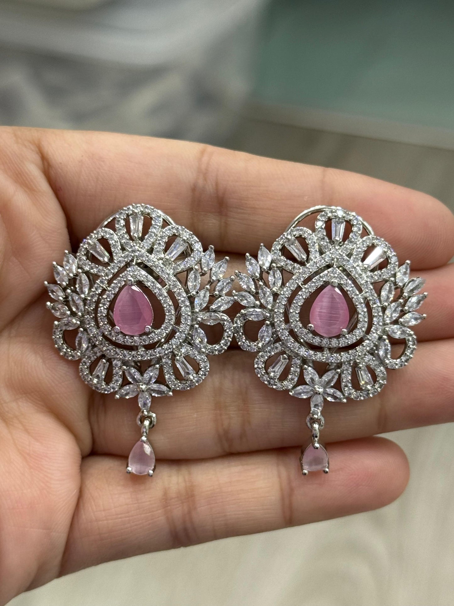 CZ With Kemp Stone Studs for woman