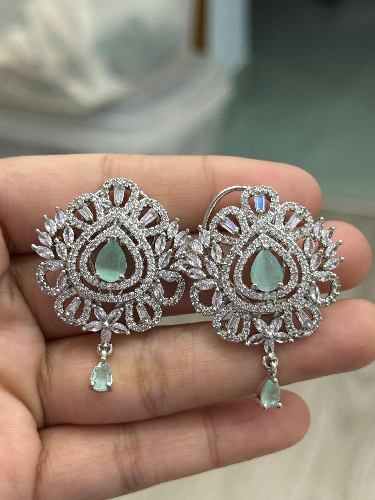CZ With Kemp Stone Studs for woman