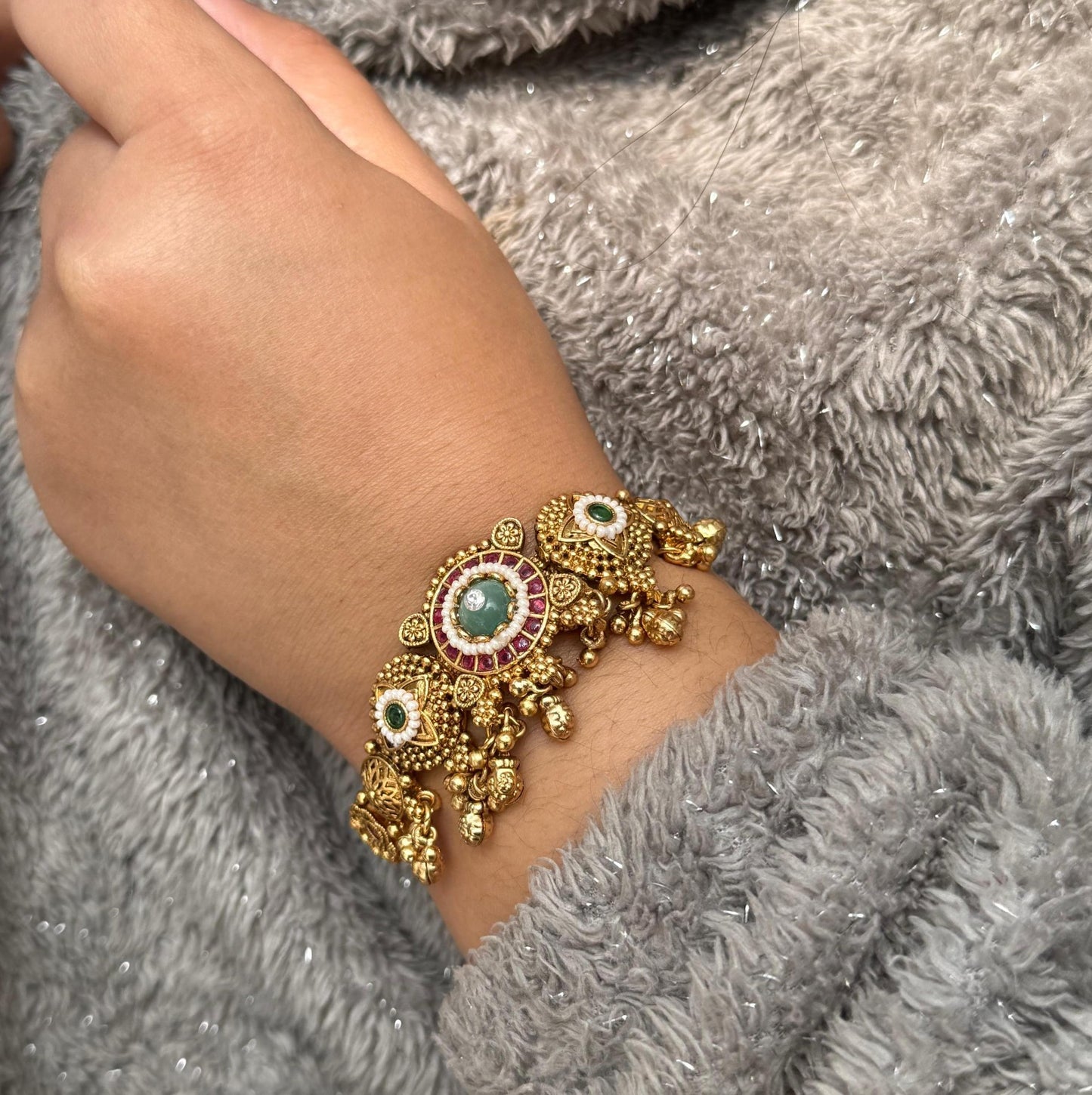 Round With Kundan Stones Rajwadi Necklace for woman