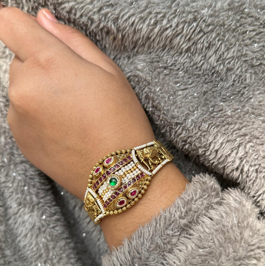 Broad Elephant Rajwadi Bracelet for woman