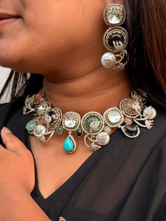 Sabya Inspired Natural Stones Necklace For Women