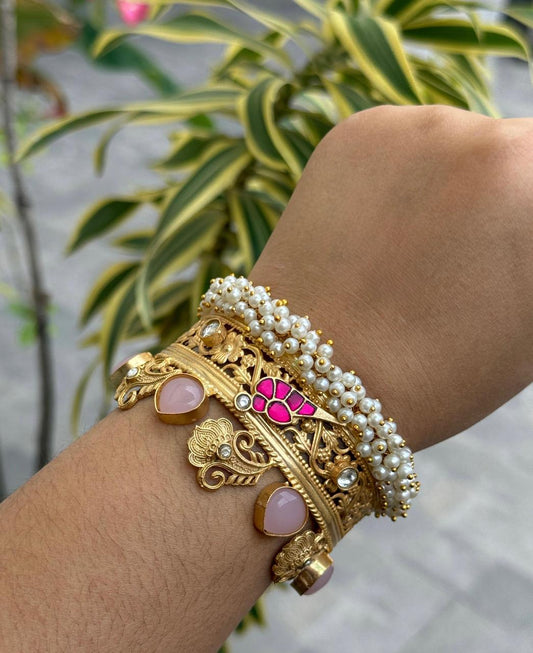 Handmade Kundan Ruby Bracelet