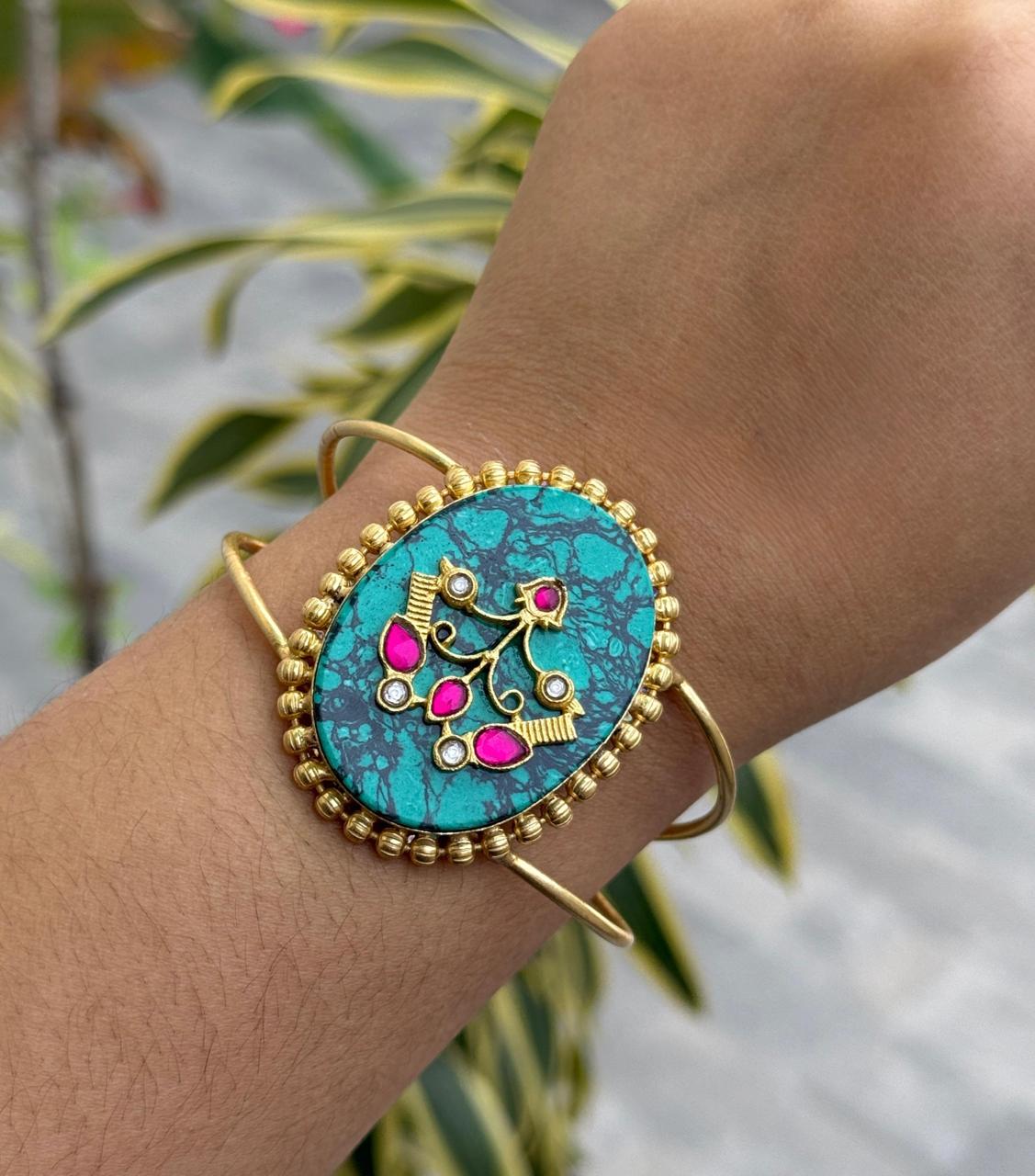Antique Firoza Cuff Bracelet