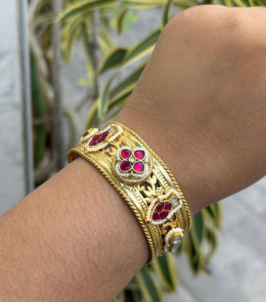 Gold Plated Red Antique Bracelet