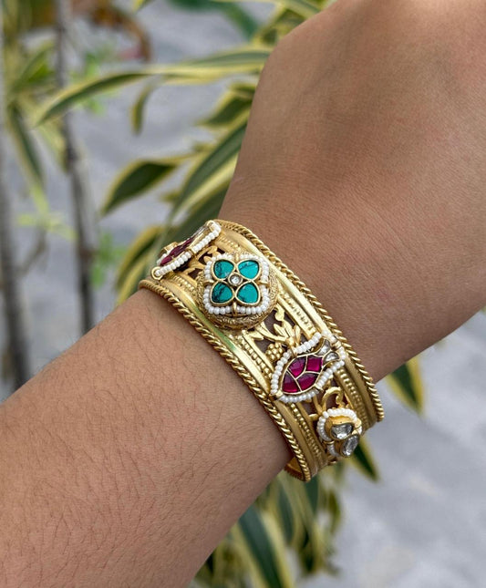 Gold Plated Multicolored Antique Bracelet