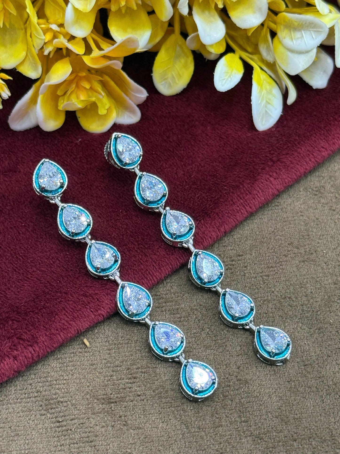 Alia Bhatt Inspired Firoza Cz Earrings