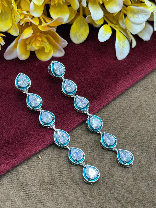 Alia Bhatt Inspired Firoza Cz Earrings