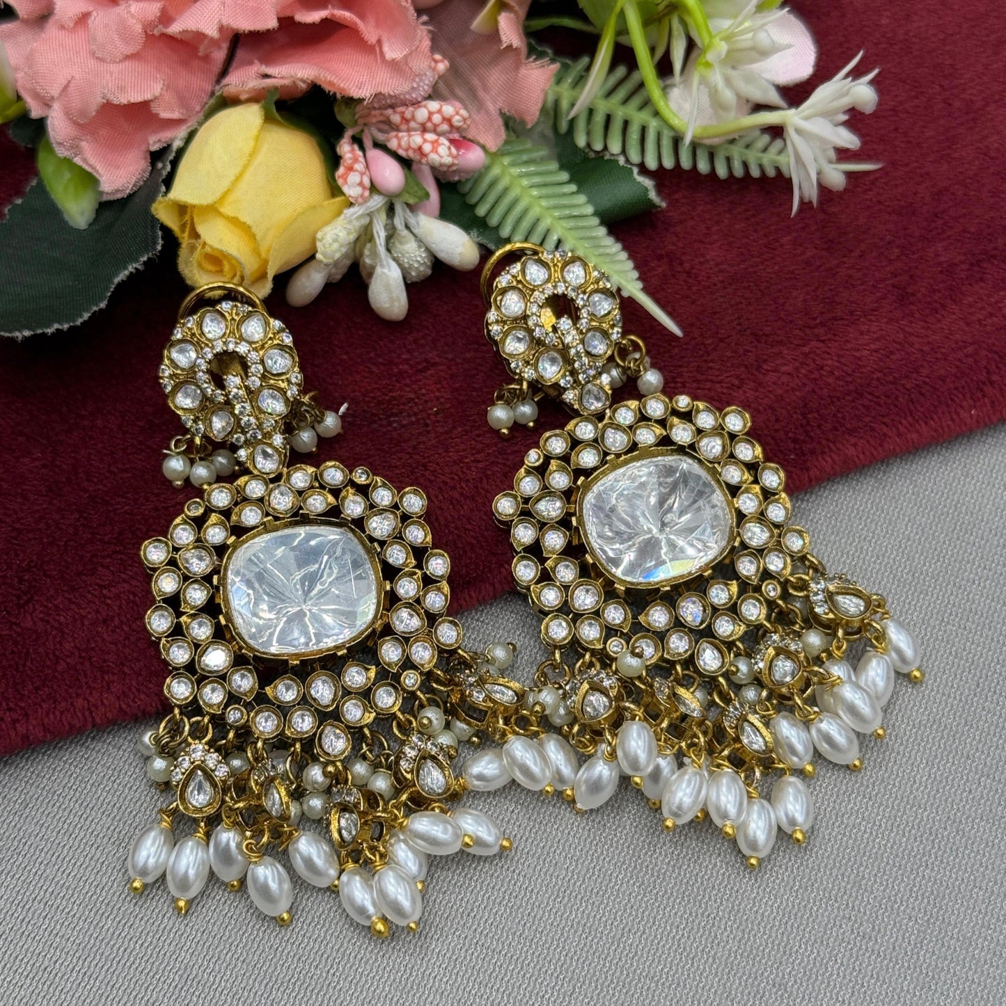 Jhanvi Inspired Peeli Polki Earring