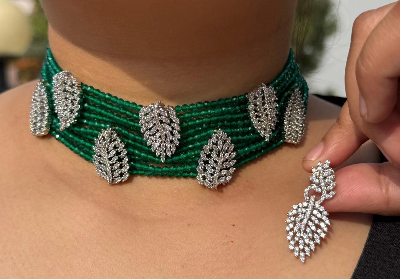 CZ MotiveS With Beaded Choker