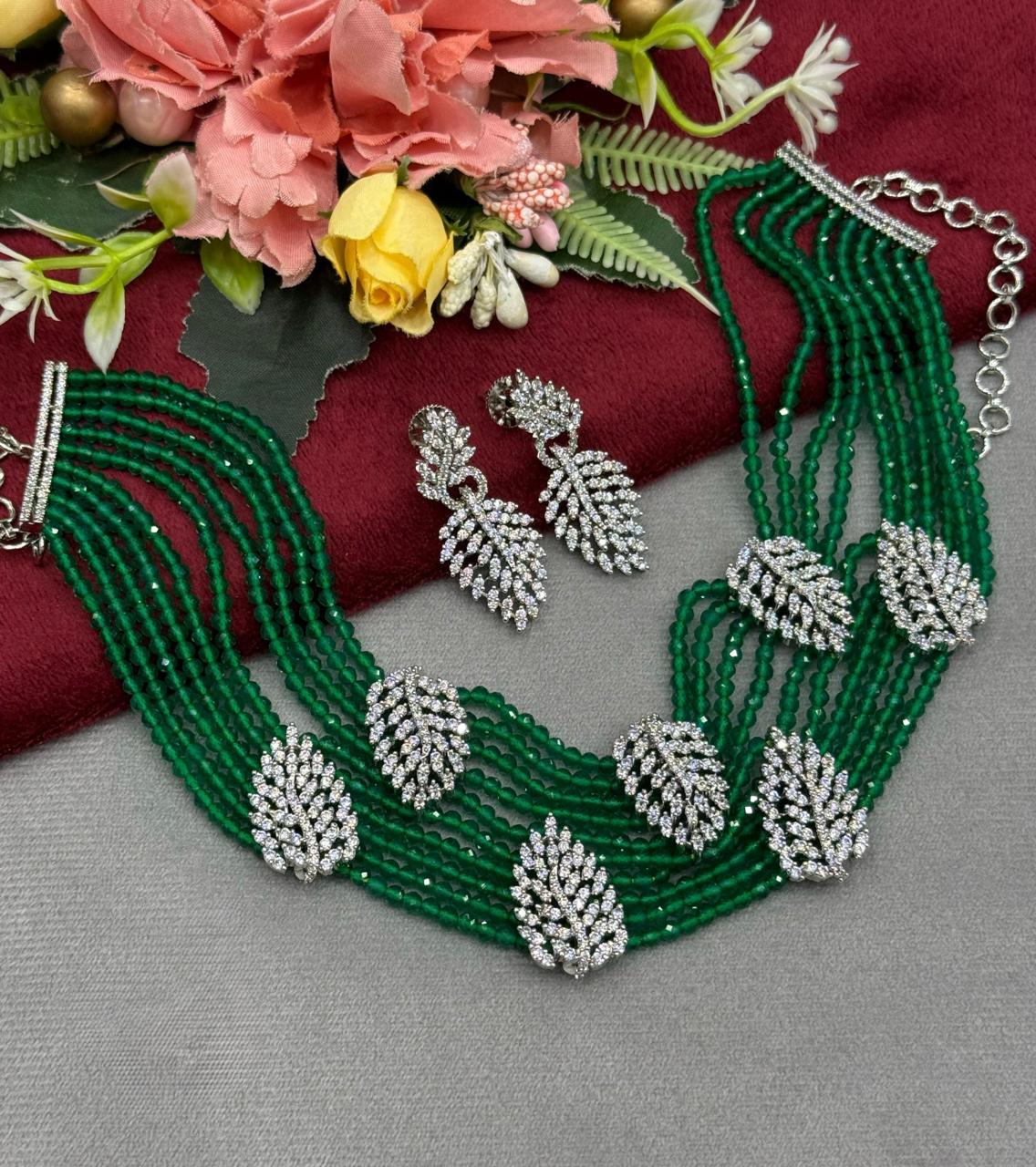 CZ MotiveS With Beaded Choker