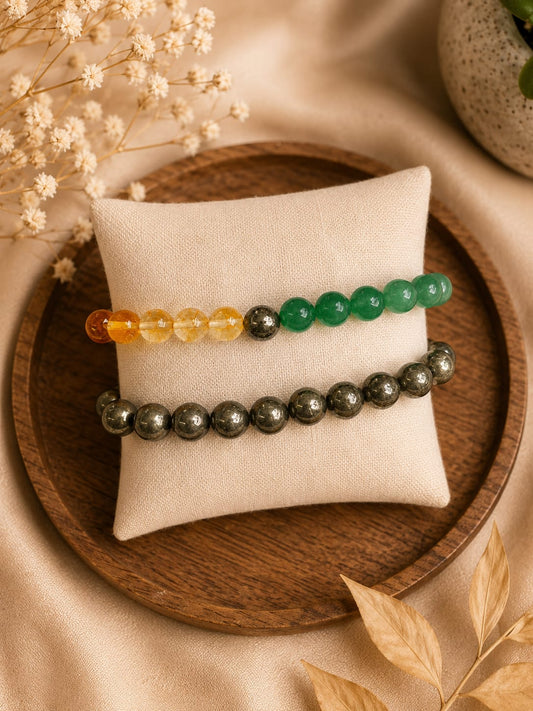 Pyrite And Money Magnet Bracelets Combo