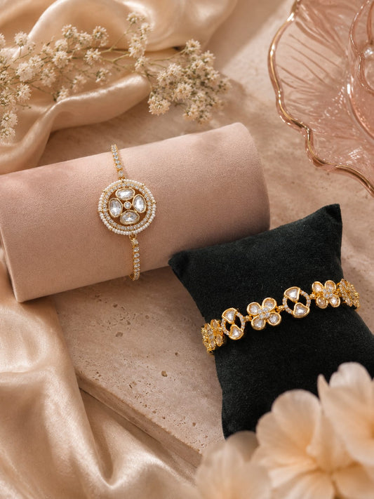 Combo of Kundan  Bracelets For Women And Girls