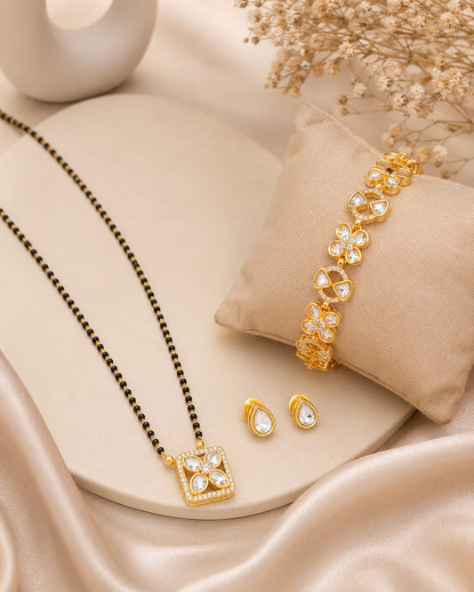 Mangalsutra pendant with Bracelets For Women And Girls