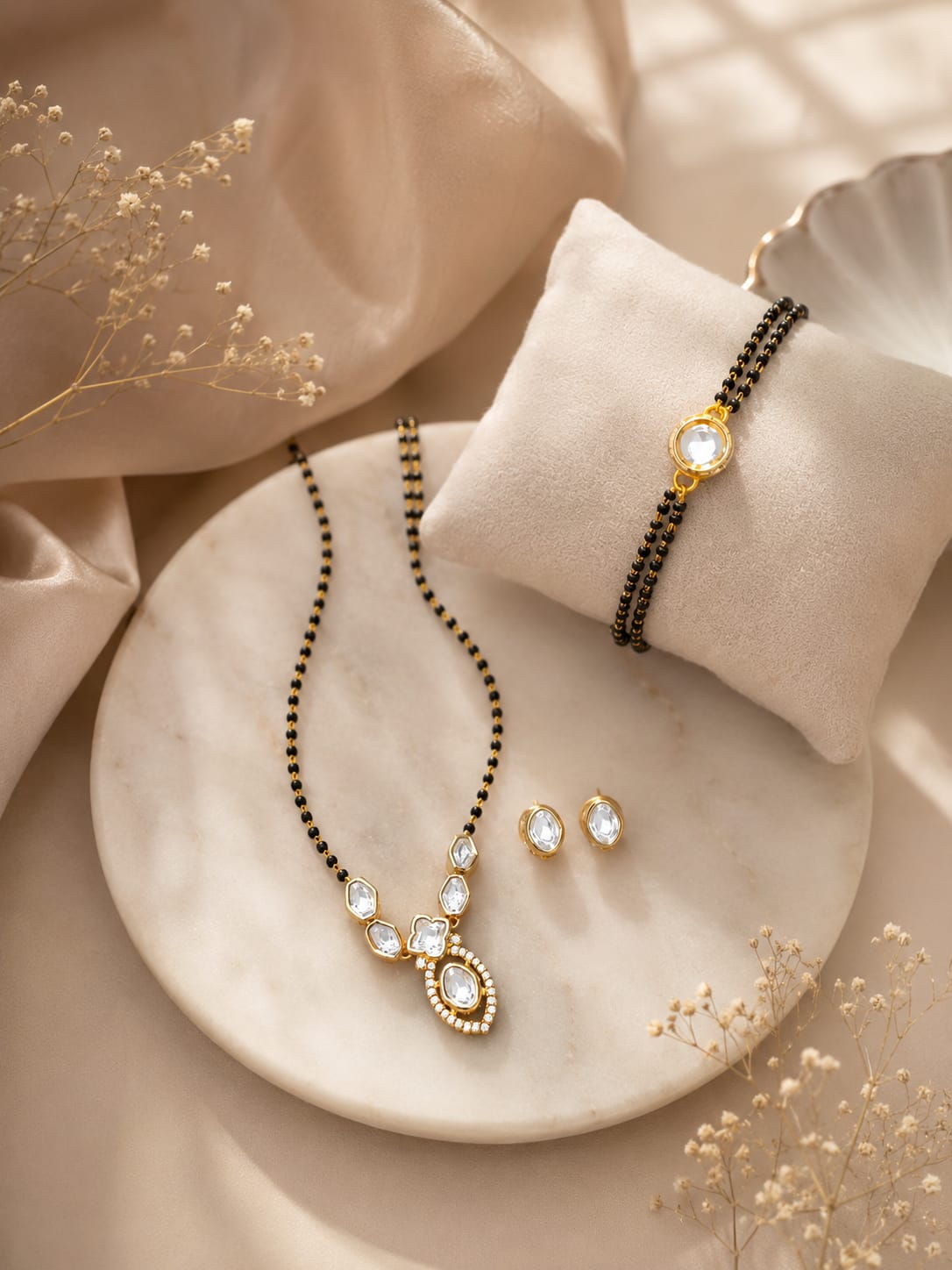 Mangalsutra pendant with Bracelets For Women And Girls