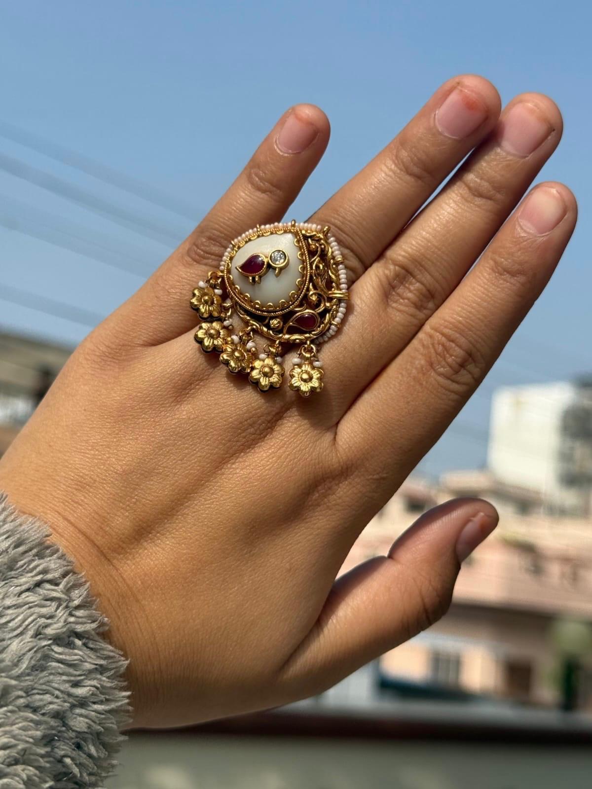 MOP With Rajwadi Ring For Women