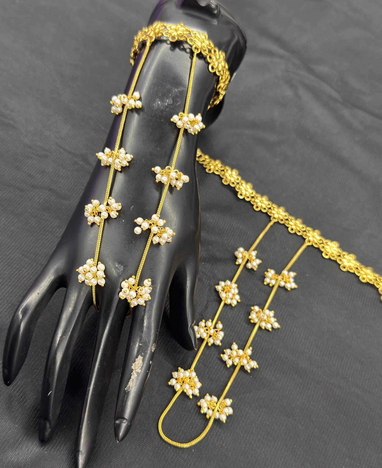 Handmade  Hathphool With Kundan For Womens