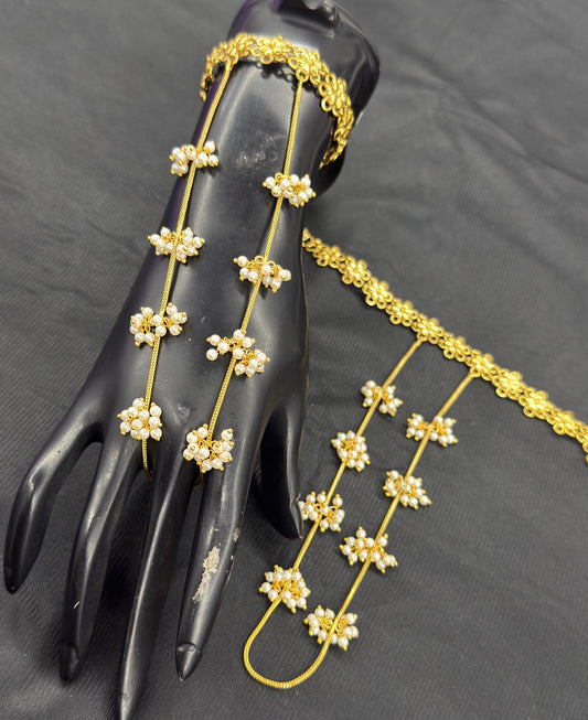 Handmade  Hathphool With Kundan For Womens