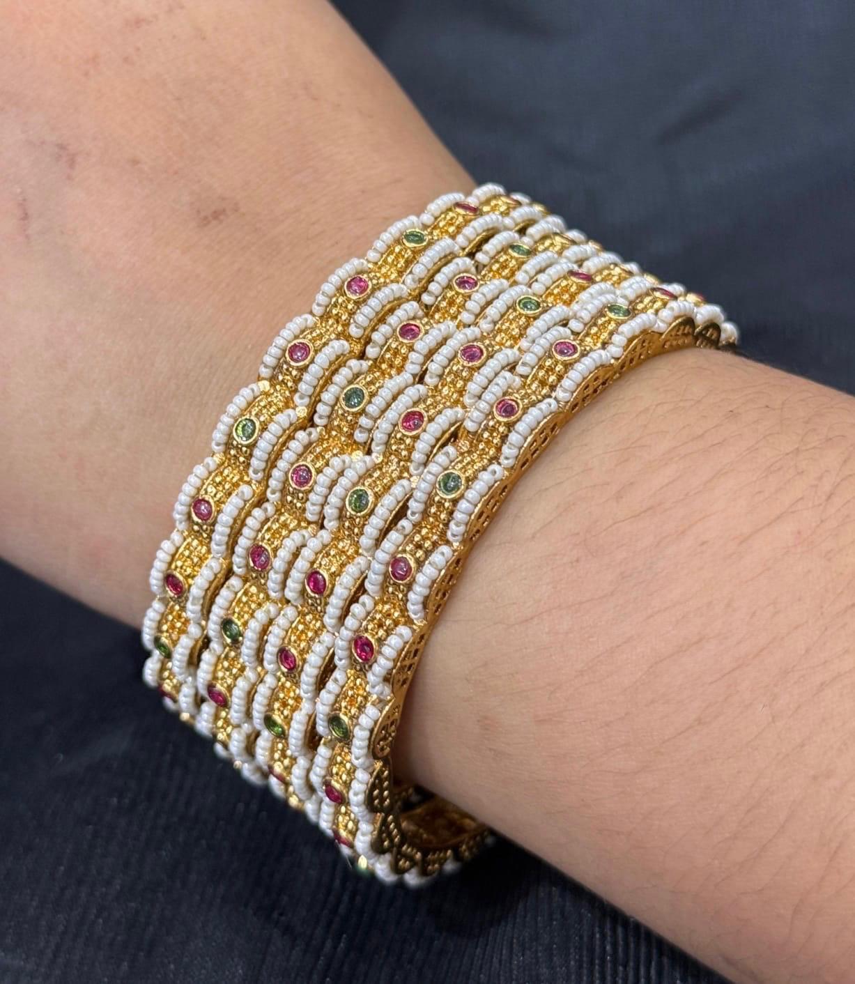 Patla Rajwadi Four Bangles For Women