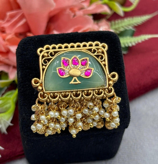Rajwadi Lotus Ring For Women