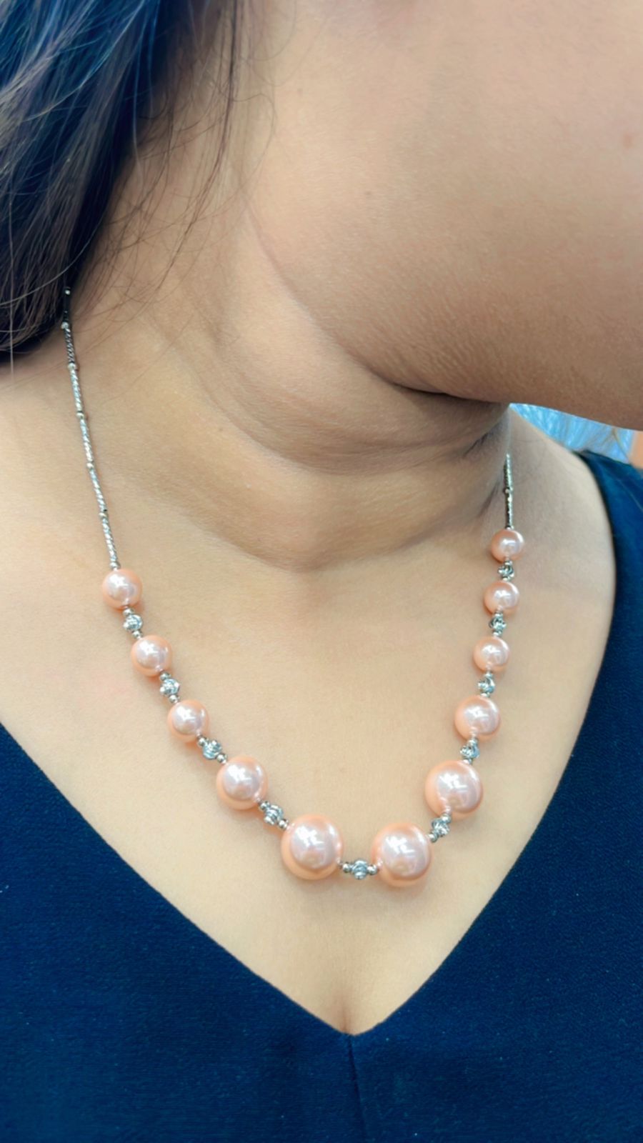 Precious Baroque in Peach necklace For Women