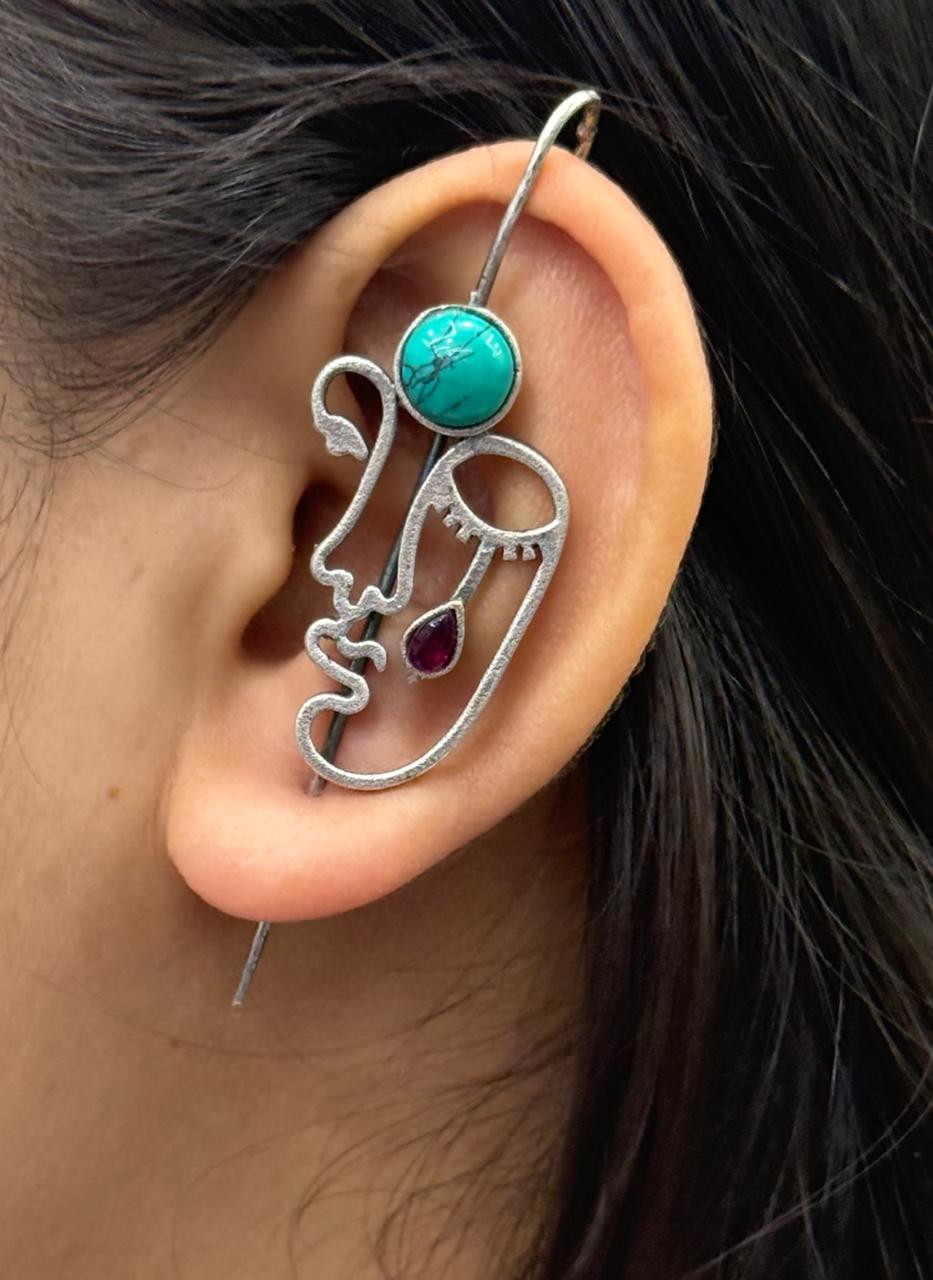 SILVER LOOK LIKE EARRING FOR WOMEN