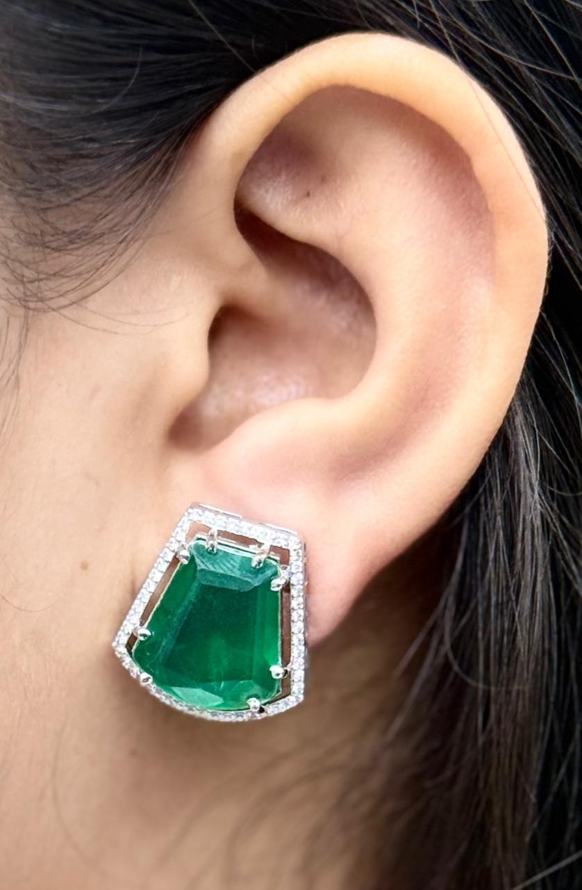 GREEN COLOUR CZ STONE STUDS