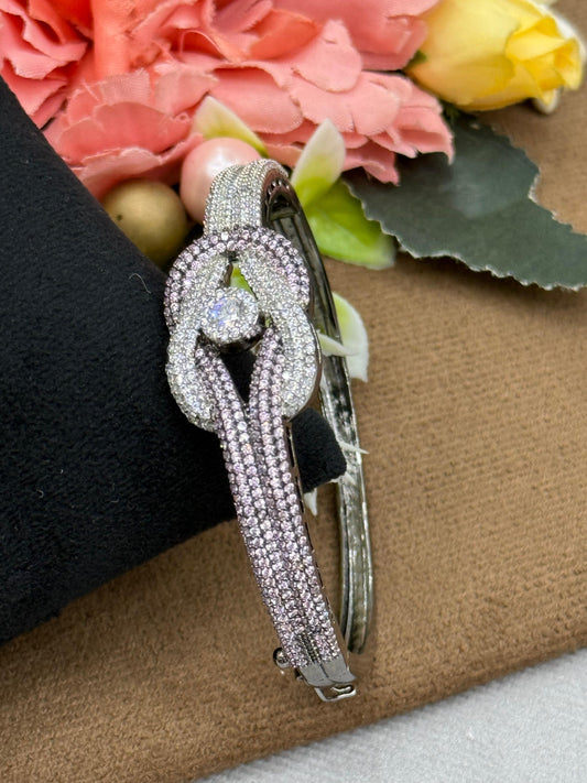 UNIQUE BLUSH PINK AND SILVER POLISH BRACELET FOR WOMEN
