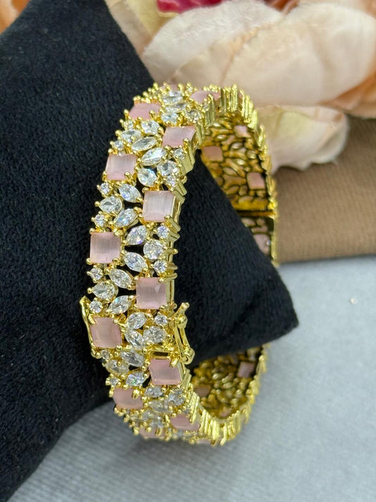 GOLDEN PLATED WITH  MULTI CZ STONE  BRACELET