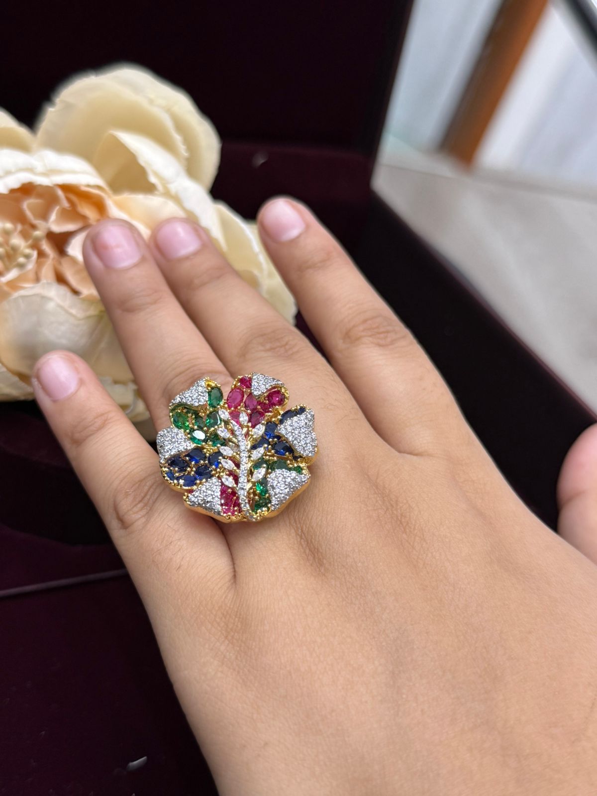 MULTI COLOUR  BEAUTIFUL WITH SILVER POLISH FOR WOMEN