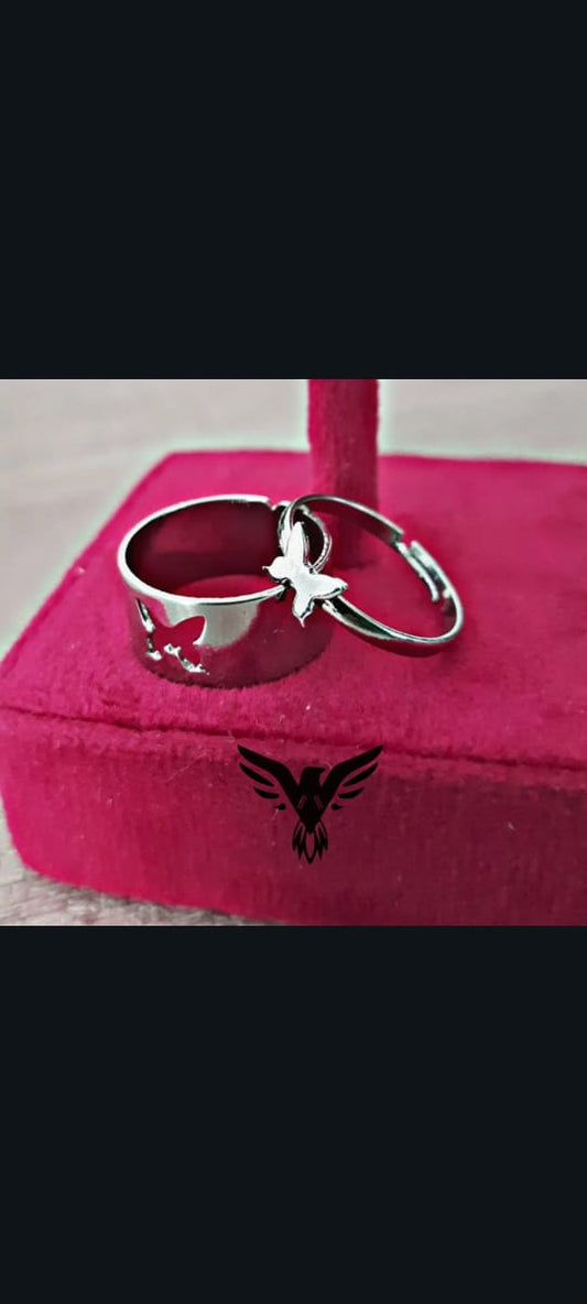 COUPLE RING WITH BUTTERFLY FOR GIRLS AND WOMEN