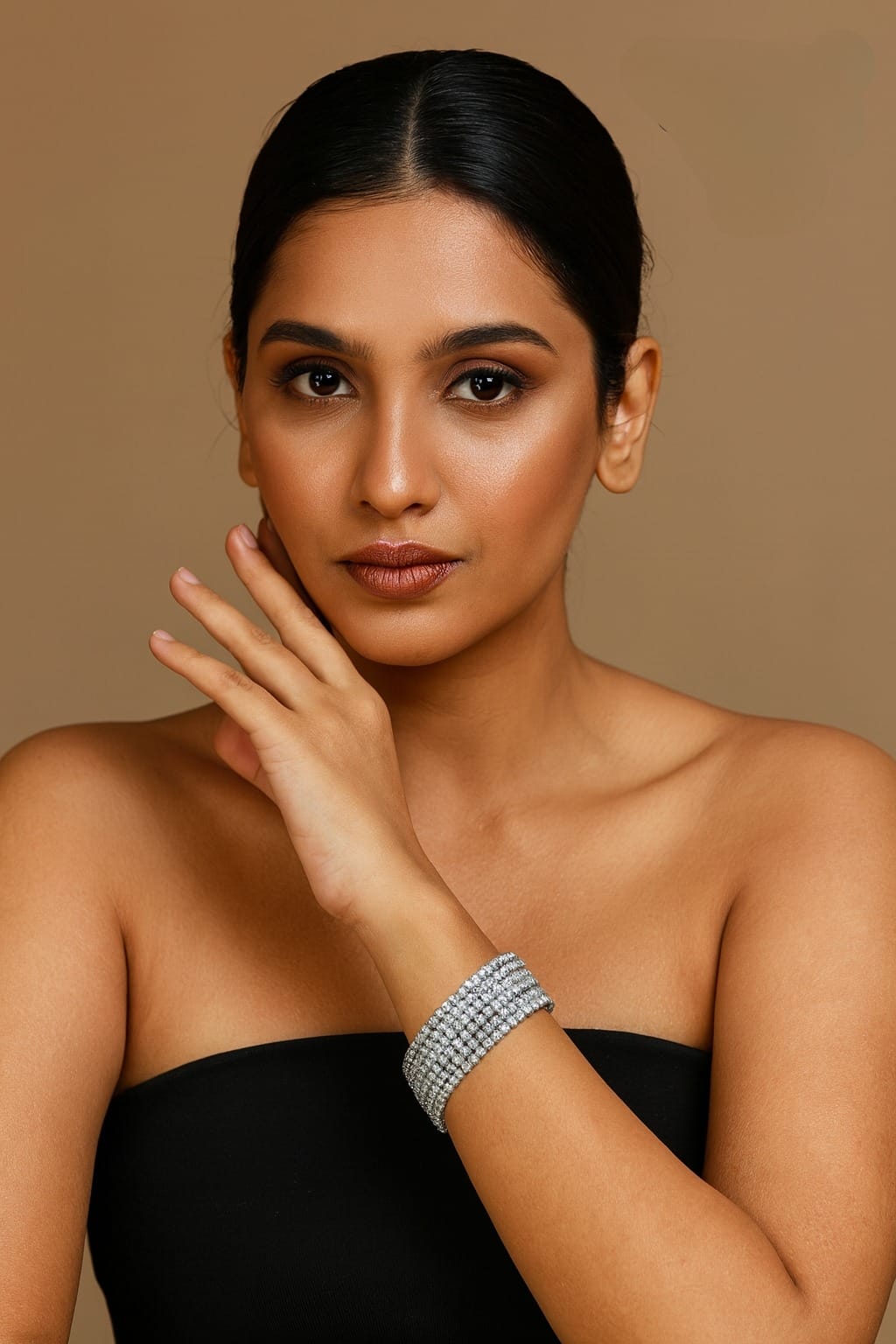 AD BANGLES WITH SILVER POLISH AND CZ STONE