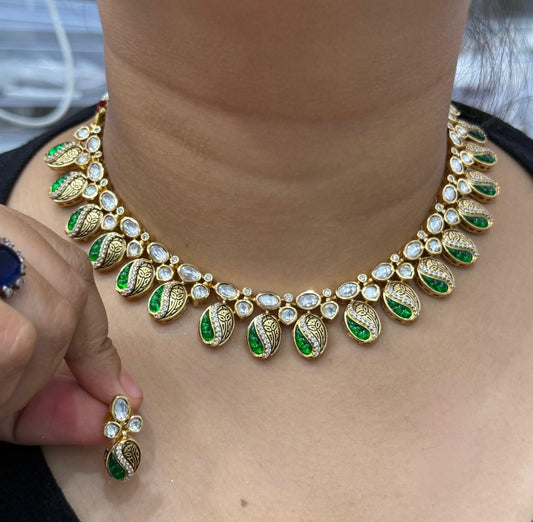 Theva Mossanite Sleek Necklace for woman