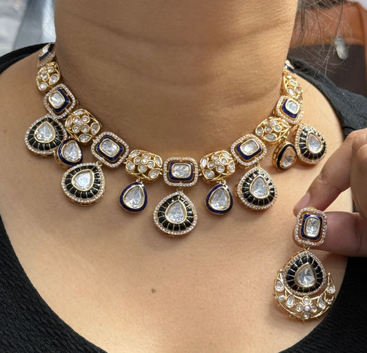 Enameelling Polki Kundan Necklace for woman