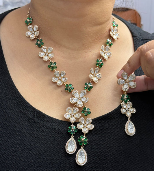 Mosanite Floral Necklace for woman