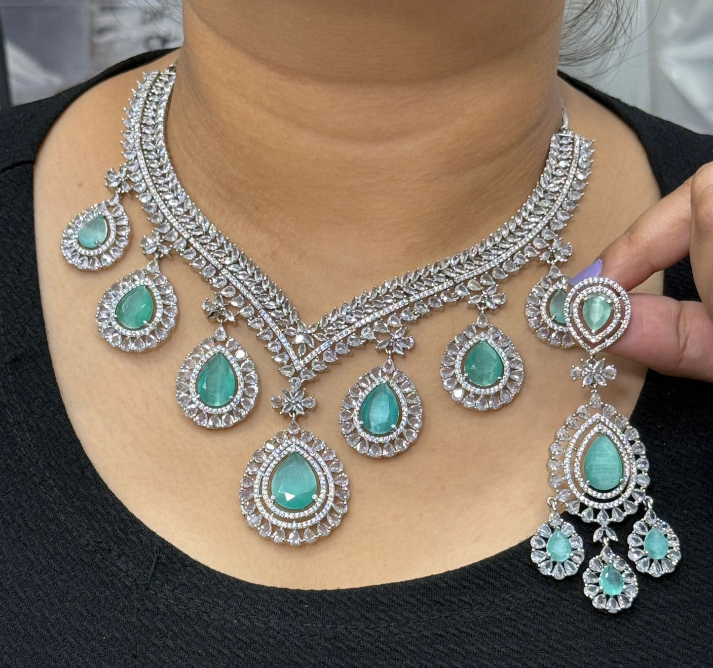 Giana Cubic Zerconia Set with earrings For Women