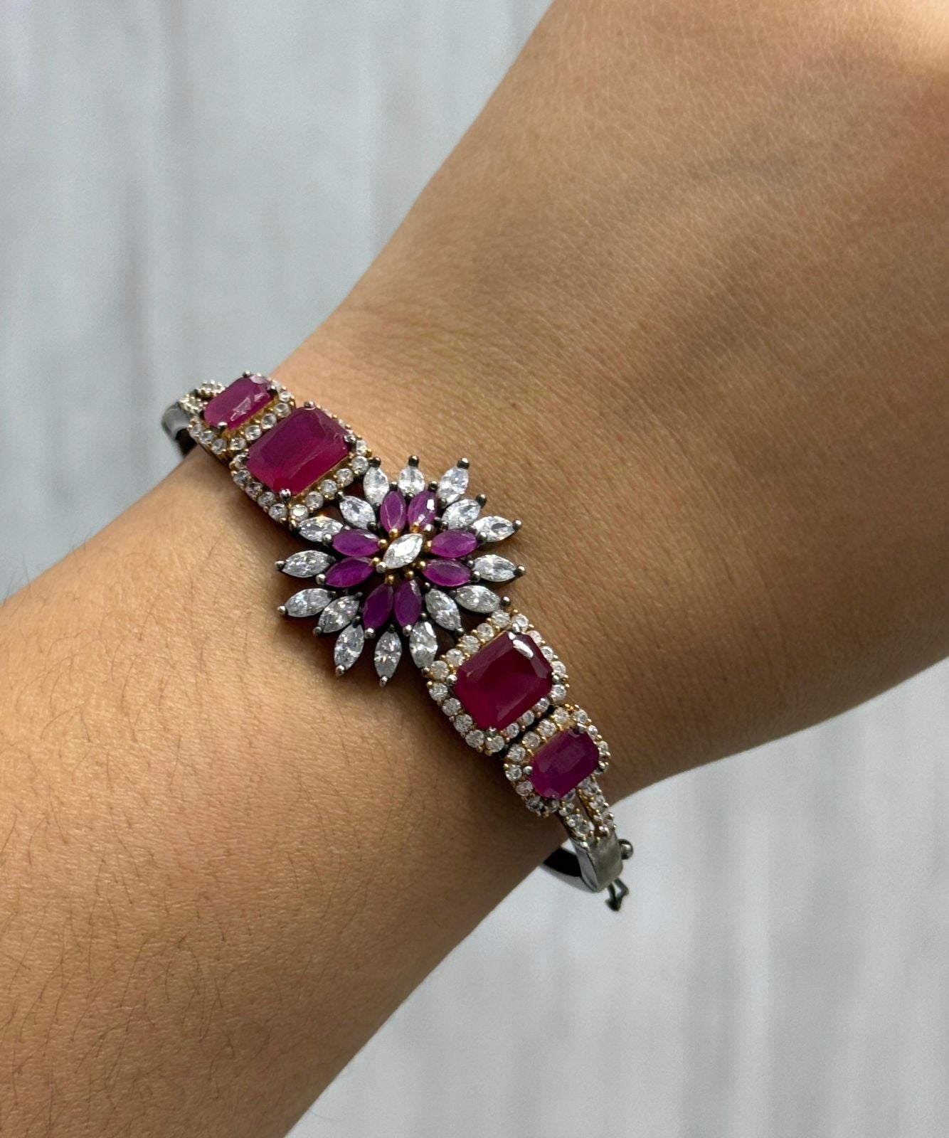 Madhumita Ruby Diamond Bracelet For Women