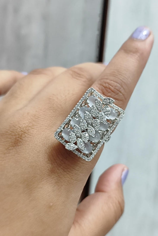RECTANGULAR SHAP CZ RING