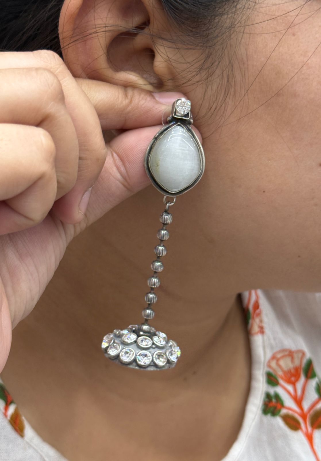 Garika Beautiful  Silver Look Alike Earings For Women