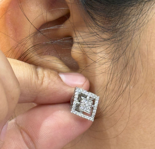 SILVER POLISH CLASSIC AD STONE STUDS