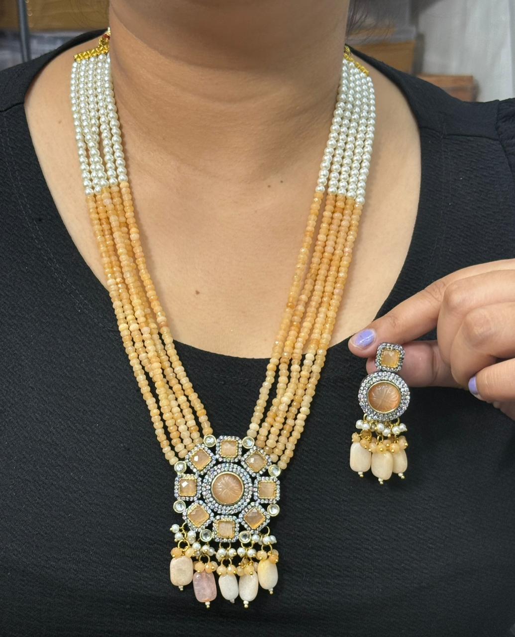 Parul Jaipuri Multi Layered kundan Mala Necklace For women