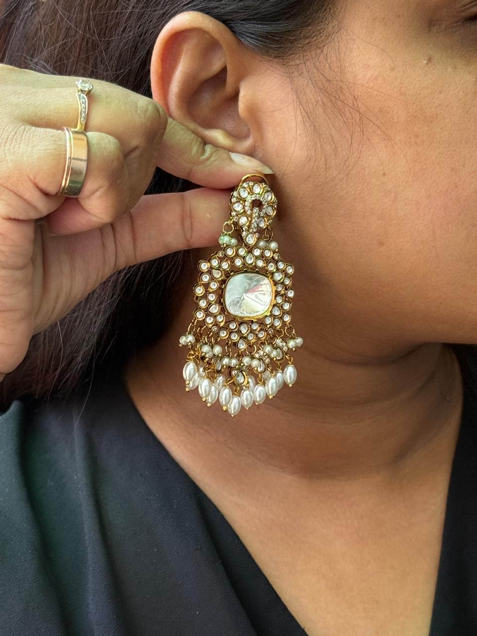 Jhanvi Inspired Peeli Polki Earring