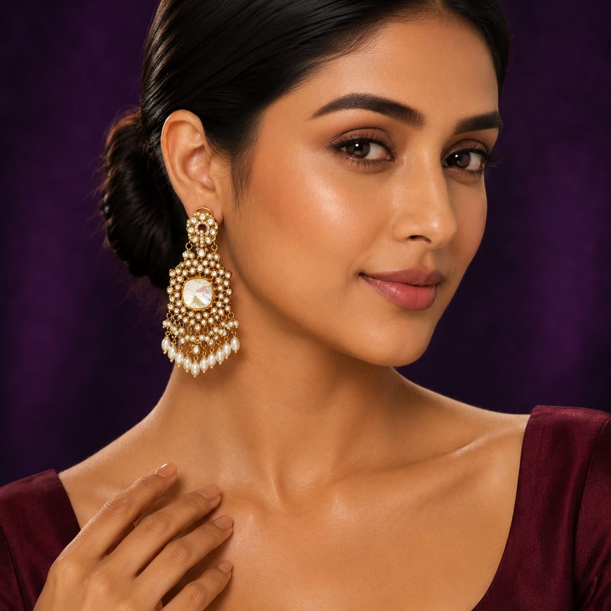 Jhanvi Inspired Peeli Polki Earring