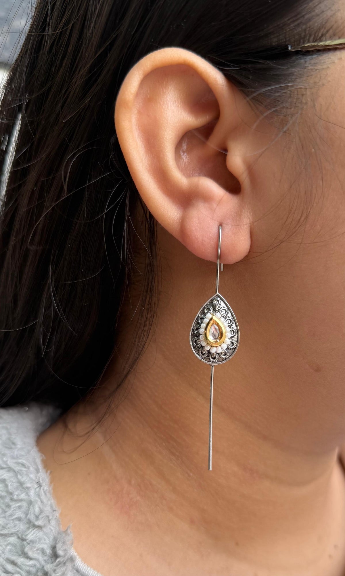 Combo of Earcuff And Earring For Women And Girls