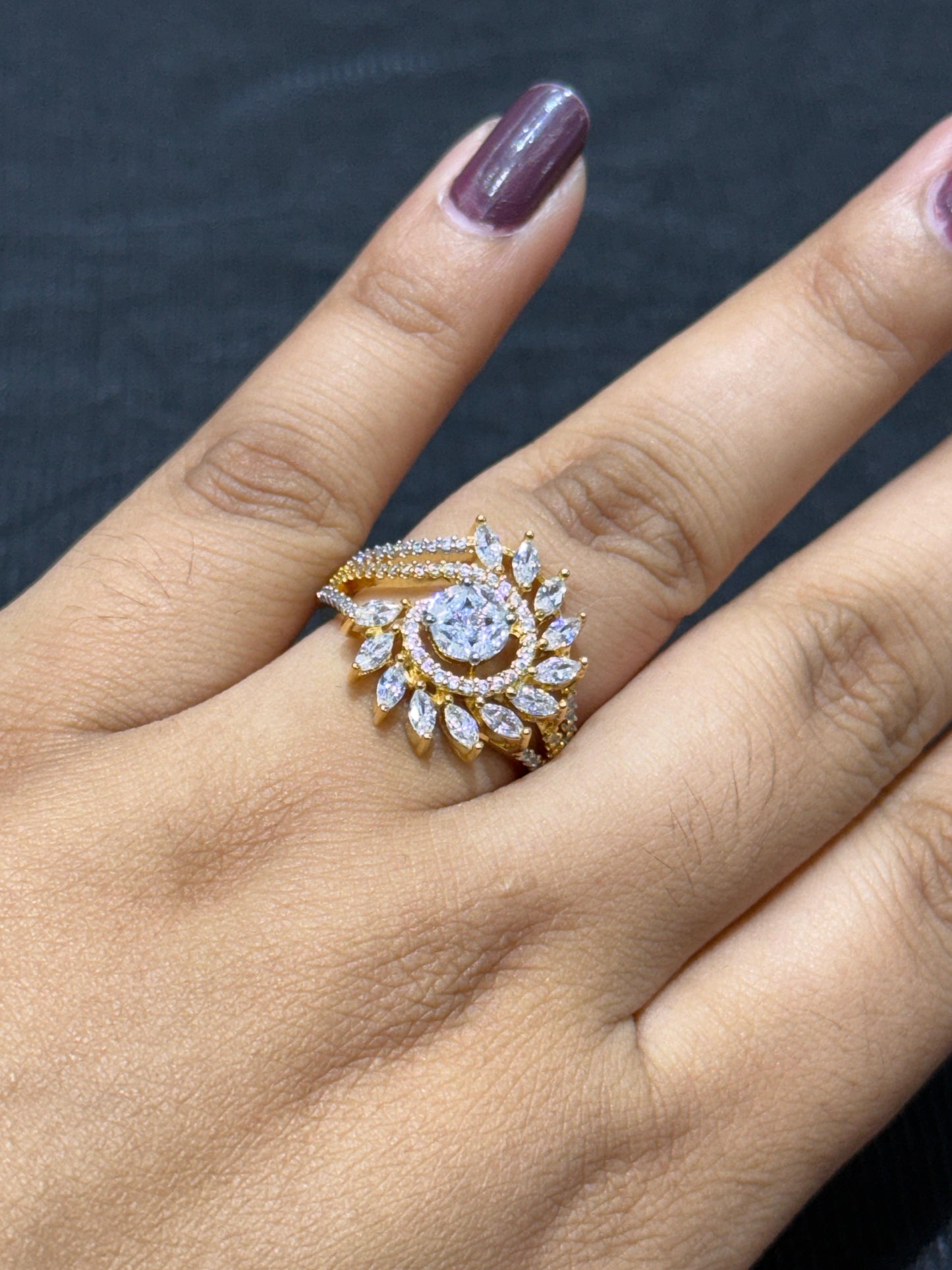 CZ With Pearl Studs And Ring Combo for women And Girls